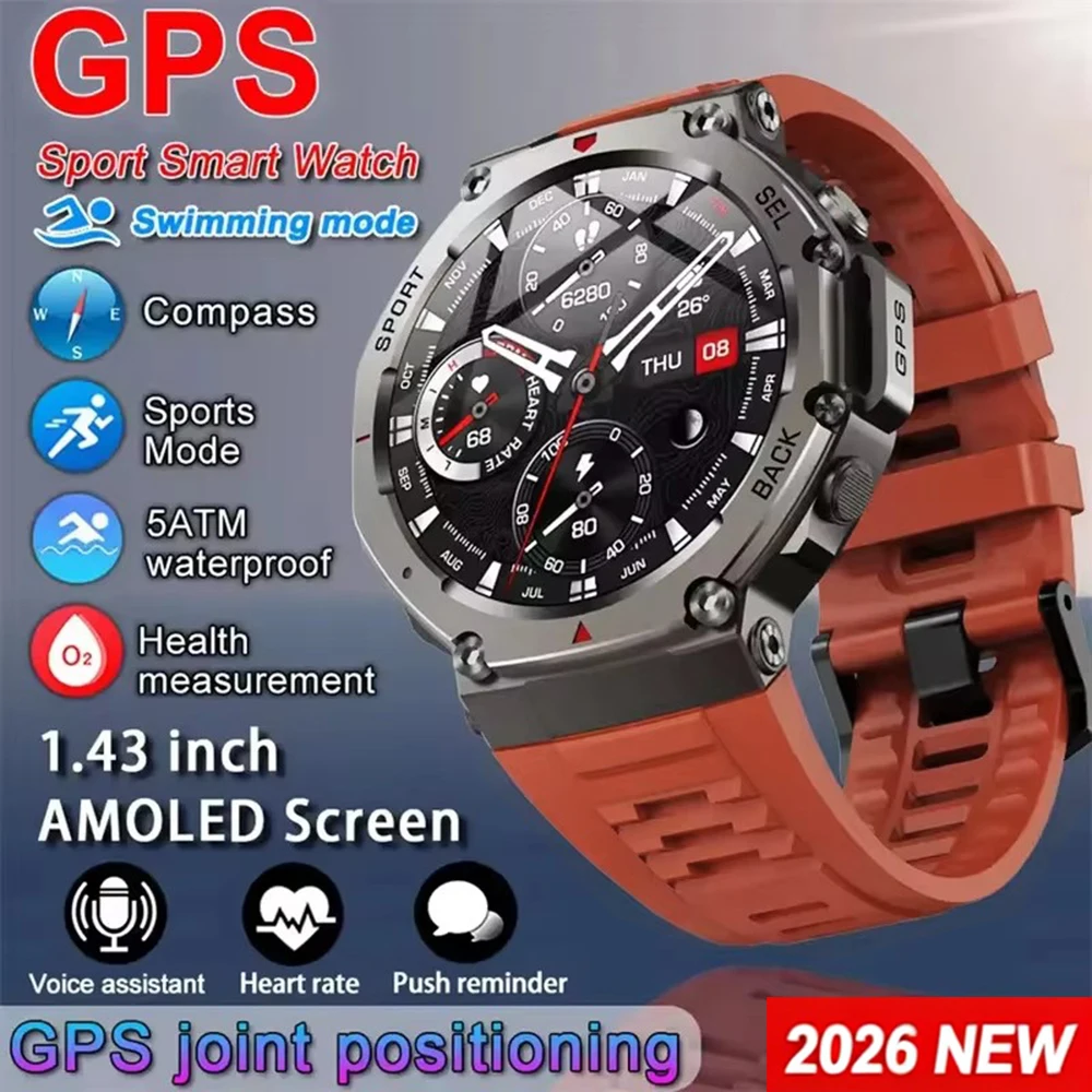 Japanese Active Lifestyle - Мужские умные часы с GPS, AMOLED-экраном,