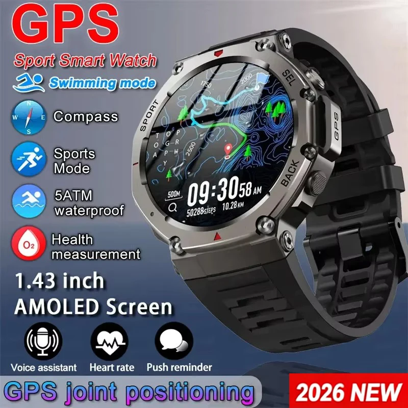 Japanese Active Lifestyle - Мужские умные часы с GPS, AMOLED-экраном,